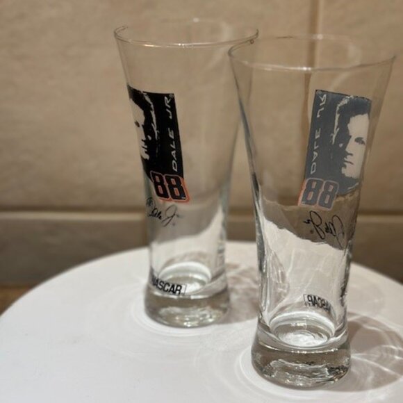Nascar 88 Dale Jr Beer Glasses with Dale Earnhardt Jr face set of 2 - Picture 4 of 6